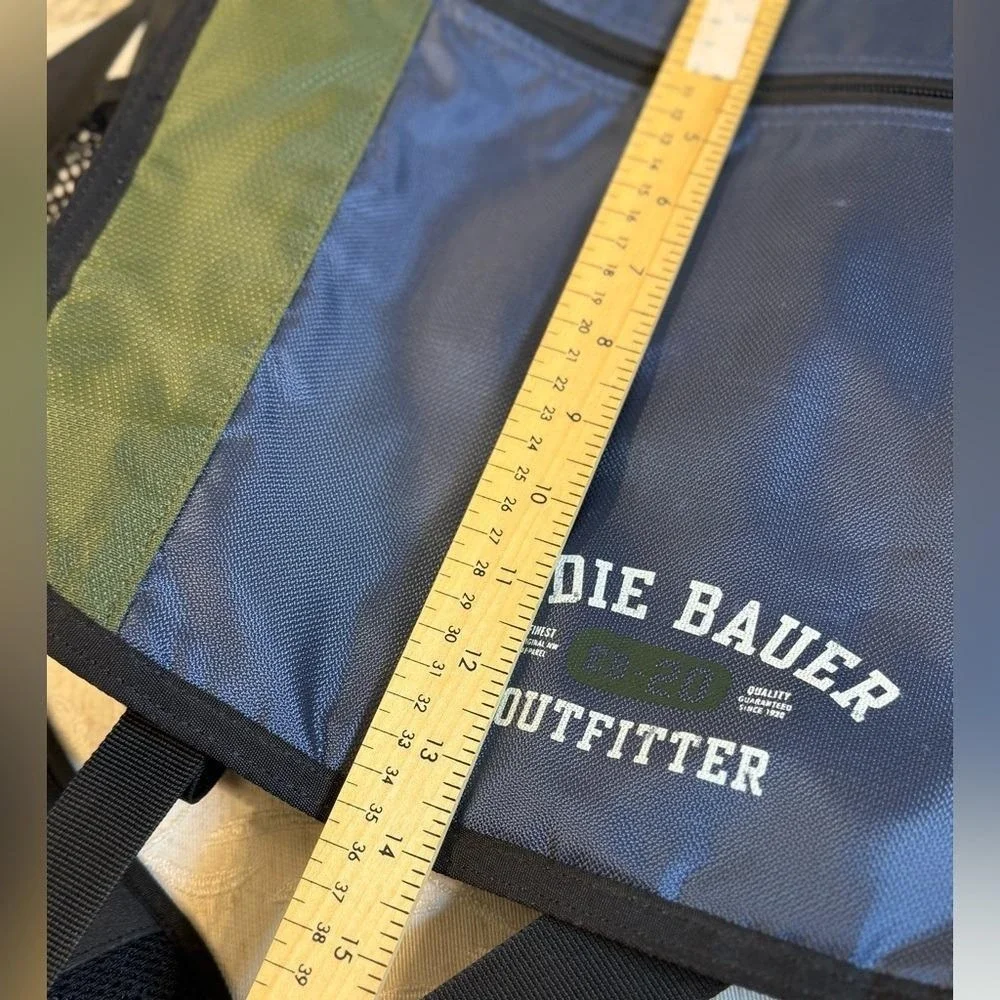 Vintage Eddie Bauer Outfitter EB-20‎ Messenger Bag Blue Green Black Laptop Case
